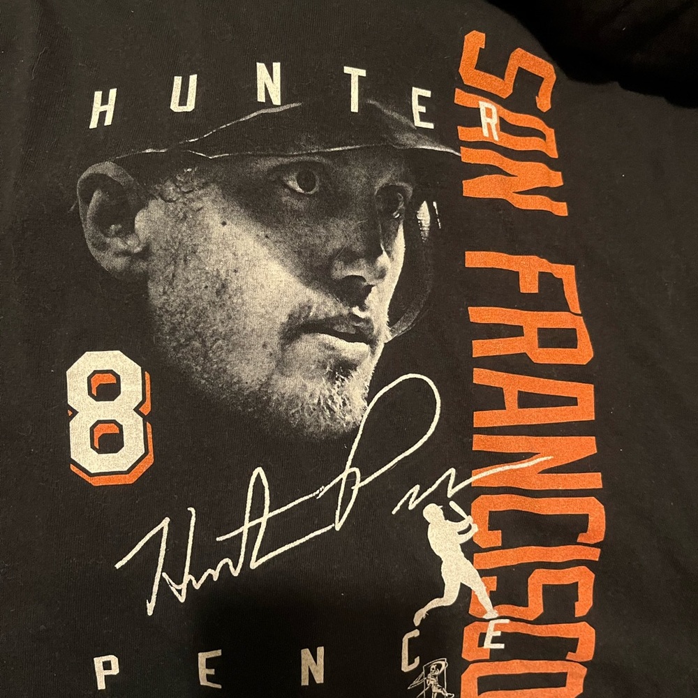 Huntet Pence sf giants black tshirt unisex